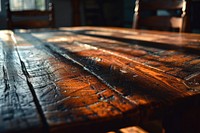 Dark brown wood table furniture hardwood architecture. AI generated Image by rawpixel.