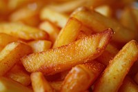 Extreme close up of French fries food french fries vegetable.