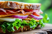 Extreme close up of Sandwich sandwich food muffuletta.