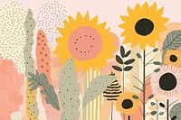 Sunflower background art backgrounds pattern.
