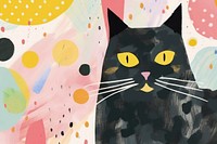 Cat memphis background art backgrounds painting.