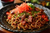 Yakisoba vegetable spaghetti noodle. AI generated Image by rawpixel.
