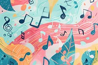Music note background backgrounds pattern performance. AI generated Image by rawpixel.