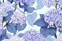 Hydrangea flowers pattern nature purple.