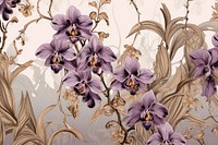 Orchid flowers pattern plant art.