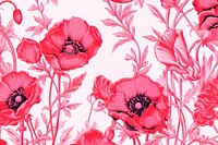 Poppy flowers wallpaper pattern plant.