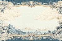 Toile with cloud border art tranquility backgrounds.
