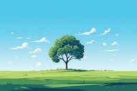 Tree landscape field green. AI generated Image by rawpixel.