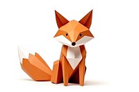 Fox paper white background representation. AI generated Image by rawpixel.