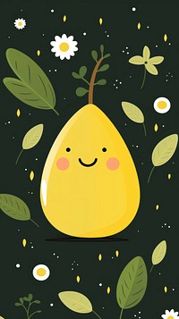  Pear background nature plant cute. AI generated Image by rawpixel.
