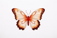 Butterfly flying embroidery style animal insect invertebrate.