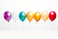 Balloon white background anniversary celebration.