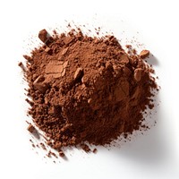Cocoa powder dessert soil white background. AI generated Image by rawpixel.