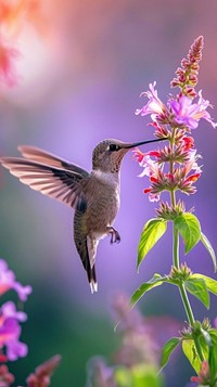 Hummingbird hummingbird flower hovering.