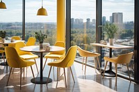 Modern Cafe restaurant interior chair cafe architecture. AI generated Image by rawpixel.
