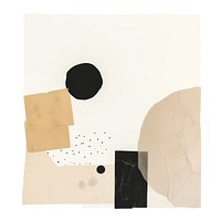 Dot paper collage element painting art white background.