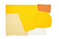 Yellow paper collage element white background creativity rectangle.