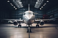 Jet airplane hangar architecture aircraft.