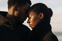 Cute aesthetic black couple photography portrait adult. AI generated Image by rawpixel.