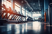 Gyms treadmill sports architecture. AI generated Image by rawpixel.