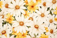 Daisy floral pattern flower petal. AI generated Image by rawpixel.