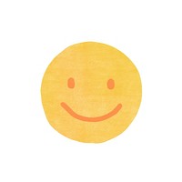 Happy emoji white background anthropomorphic creativity. AI generated Image by rawpixel.