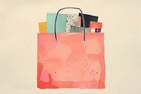 Shopping bag handbag paper art.