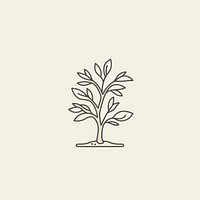 Coffee plant icon drawing sketch illustrated.