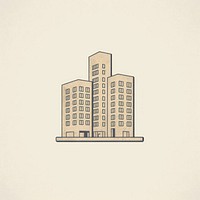 Buildings icon drawing architecture sketch.
