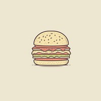 Burger icon food hamburger freshness.