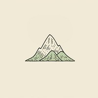 Mountain icon drawing nature sketch.
