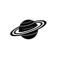 Saturn icon shape space logo.