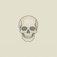 Skull icon drawing sketch illustrated.