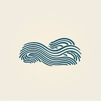 Wave icon drawing logo pattern.