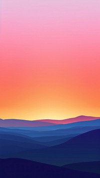 Aesthetic gradient wallpaper outdoors horizon sunset.