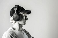 Portrait of an Ancient Greek sculpture headphones adult black.