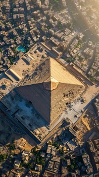 Aerial top down view of Egypt architecture outdoors landmark.