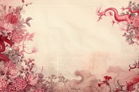 Red chinese dragony border backgrounds pattern plant.