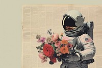 Astronaut border flower adult representation.