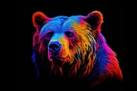 A bear mammal animal blue. AI generated Image by rawpixel.