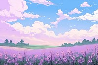 Illustration lavender flowers landscape backgrounds outdoors nature.