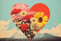 Collage Retro dreamy of real love flower inflorescence creativity.