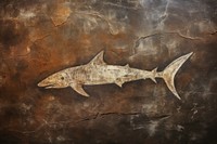 Paleolithic cave art painting style of Shark shark animal fish.
