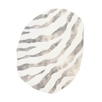 Zebra skin marble distort shape white background dishware striped.