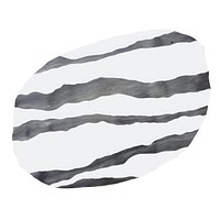 Black marble distort shape white background rectangle dishware.