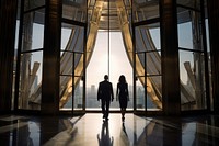 Man and woman building walking light. AI generated Image by rawpixel.