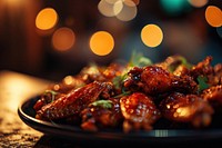 Buffalo chicken wings dinner food meat. AI generated Image by rawpixel.