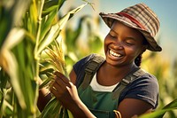 Harvesting organic plant smile. 