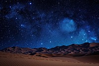 Stary night in Sahara outdoors nature star.