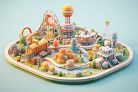 Cute theme park representation architecture creativity.